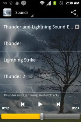 Scary Lightning Sounds android App screenshot 0